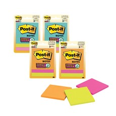 3M Post-it 利貼 強力黏著便條紙 邁阿密 3321-SSAN 2入 + 裡約熱內盧 3321-SSAU 2入 組, 混合色, 1套, 3個