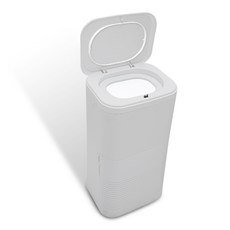 Grabco 簡約按壓式垃圾桶, 灰色, 1個