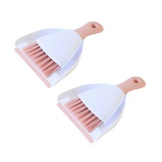 블럭마트 탁상 청소 작은 빗자루 2p 세트, 1세트, 핑크