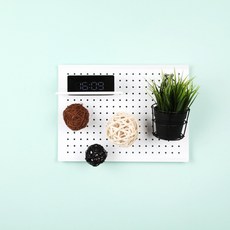 takongpan 室內裝飾邊緣洞洞板 寬300mm x 高400mm, 1個, 白色