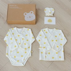 BABY&I 四季新生兒包屁衣 + 上衣 + 防抓手套 禮物套組, 1套, Ari