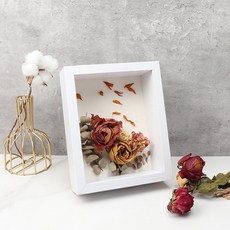 레디박스 감성 장식 입체 관액자, 화이트, 1개