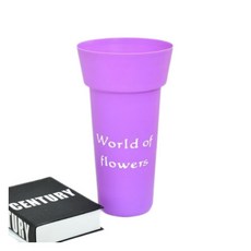 마크하스 꽃꽂이용 라운드 화분 소형, 퍼플, 1개