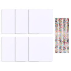 유니아트 스크랩북꾸미기 5p x 6개 + 스티커 세트 6인용, 혼합색상, 1세트, 5매