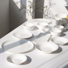 Blanc Gold 4人家庭餐具組 23p, 白色, 1套, 11種