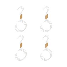 MONOFLAT 重點多用途掛勾 3入, 白色 + 木質, 4個