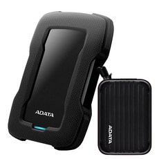 ADATA 威剛 防摔外接式硬碟 HD330 1TB+硬碟保護硬盒, 黑色的, 1TB