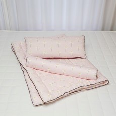 아띠블랑 유아용 순면 와이드 베개 + 차렵이불 + 바디필로우 꿀잠 세트, 데이지
