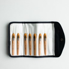 Clover 可樂牌 YARNA 7 撬棍花邊針 + 袋子組 43-605, 混色, 1組