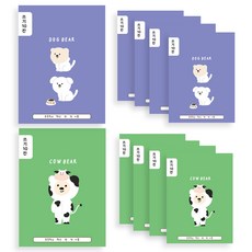 ARTMORE 新款國小書寫10格虛線筆記本, 10個, 隨機出貨