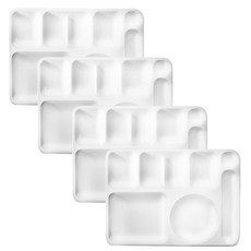 skcamel 5餐PC塑膠成人餐盤 一般型 4入, 單色