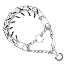 DING DONG PET 狗狗溫和訓練用不鏽鋼P字鏈 M, 銀色, 1個