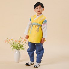 Agamyungju 韓服男童春亞紡套裝