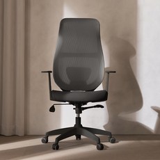 에르먼 S70 사무용 컴퓨터 책상의자 방문설치, 오닉스블랙