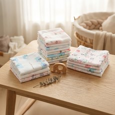 하라로이 프리미엄 돌 가제손수건 대형 4종 + 나염 12p 세트