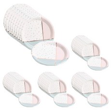 感性派對盤 雪花粉 18cm, 10個, 5套