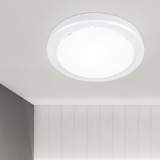 원하 EL 유백 원형 방습형 직부등 플리커프리 LED 15W, 화이트 + 주광색, 1개