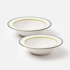 ssueim Retro line系列義大利麵餐碗 L號, 深綠色, 2個