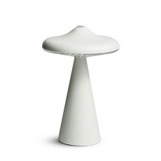 쿼르디 USB 충전식 3컬러 UFO 무드등, 화이트