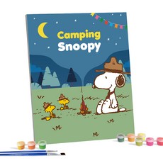 iLovePainting 花生漫畫 DIY 鑽石畫 40 x 50 cm, 露營, 1個