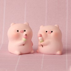 JCP 可愛寶寶豬擺飾 雙胞胎 2件組, 混合顏色