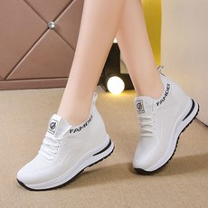 Elsso 女款厚底內增高針織運動鞋