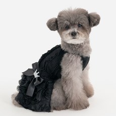 강아지 아떼 원피스 OP7857, 블랙, 1개