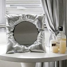 德普羅商務 感性壁掛式軟墊鋪棉裝飾用室內裝飾品鏡子, 金屬銀