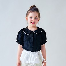 마리앤모리 아동용 플로우 썸머 골지 블라우스