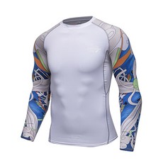 남성용 PDS스포츠 부분 패턴 런닝 긴팔 티셔츠