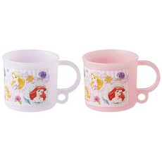 Skater 可吊掛塑膠水杯 迪士尼公主 200ml 2件組, 粉色 + 紫色, 1套