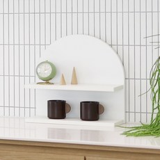 Treestore Revidim 圓形廚房層架, 白色, 2層