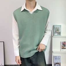 콘피아르 남성용 베이직 브이넥 니트조끼 TC6401