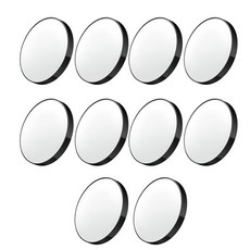 ABM 吸浴室 10x 放大鏡 10p, 黑色的