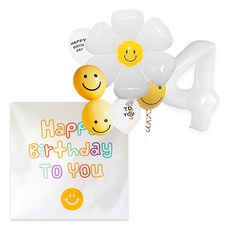 마켓감성 해피벌스데이배경 생일풍선세트, 타입4, 1세트