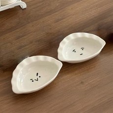 Daparang 趣味可愛餃子造型迷你碟 醬料碗 2件組 DR354, 1套, 混色