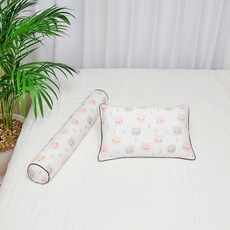 아띠블랑 아동용 베개 속통 + 베개커버 2p + 바디필로우 세트, 체크베어