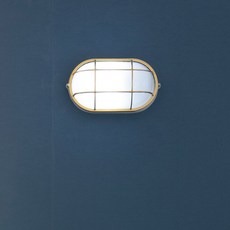 hit LIGHTING 雙色Bulk橢圓壁燈 大型 F0004240SB, 白色 (F0004240SBWG)