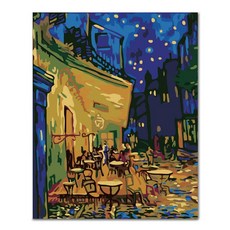ADICO DIY繪畫Gogh的Night Cafe PH01 40 x 50厘米, 混合顏色