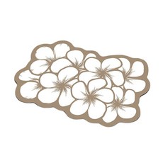 위더홈 심플 화이트 플라워 뽀송 매트, 혼합색상, 1개