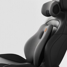 Ez2mk MS-30 四季通用完美護理車用記憶棉頸枕 + 靠背墊套組, 1套, 灰色