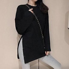 옆트임 단추 가을 빅사이즈 긴팔 임산부 티셔츠