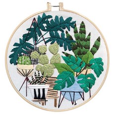 植物園室內裝飾刺繡DIY, 1個, 2