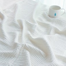 Lily Fabric 有機 Fiesta 三重楊柳紗布, 象牙白