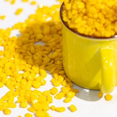 플라워트리 화분 어항 바닥재 프리미엄 칼라스톤 3~5mm 노랑, 1kg, 1개