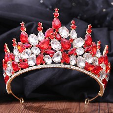 LUNA GLAM 自助婚紗 復古女皇皇冠 Plus H1352 WDG150, 紅色, 1個