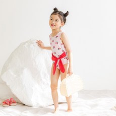 루디아키즈 여아용 앵두리본 수영복