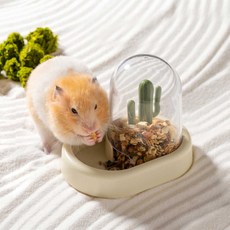 CAMULALA 倉鼠仙人掌半自動餵食器, 1個, Ivory