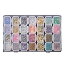Quardi美甲飾品零件Colorful系列1 28件組, 混合顏色, 1套