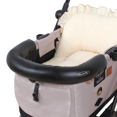 ManitoPet 狗狗推車智能防撞護欄緩衝墊, 羊羔絨 基本款 黑色, 1個